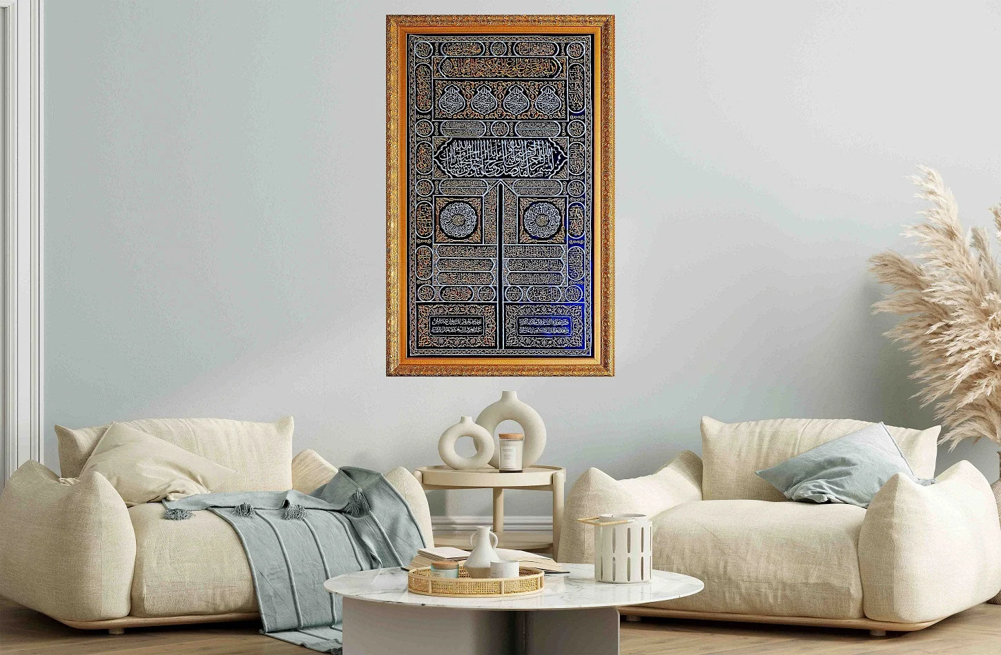    Khana Kaba Door Sharif embroidered wall art decoration