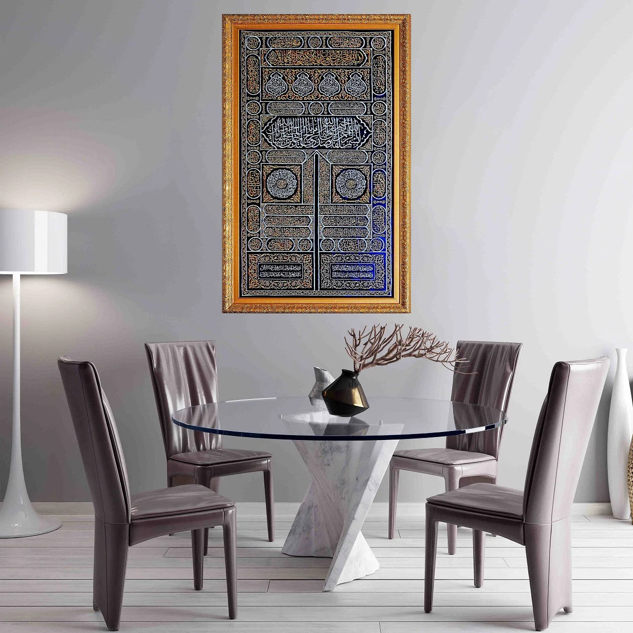   Naqash Khana Kaba Door Sharif embroided wall art hanging