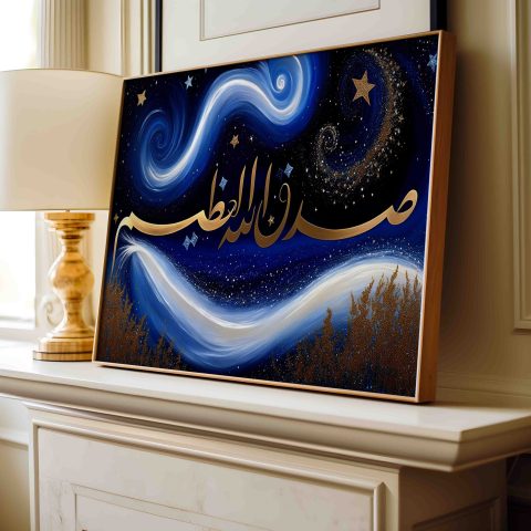 Sadaqah Allah Azeem Digital Print
