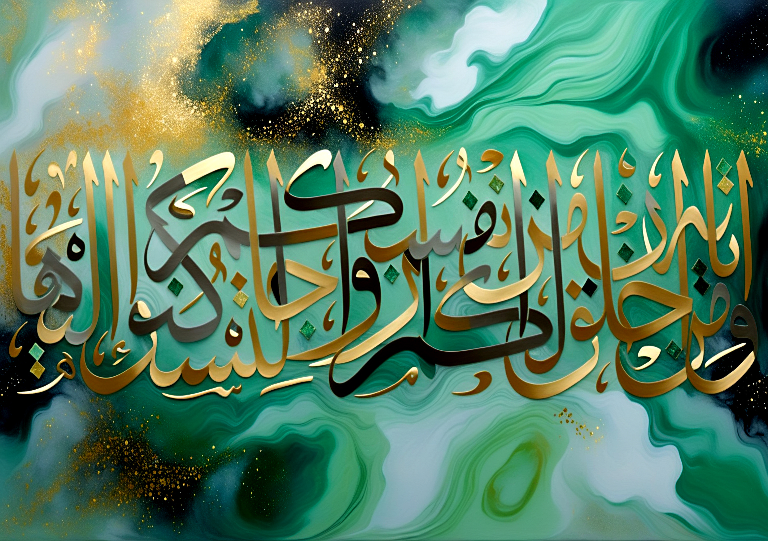 Stunning Wamin Ayatihi Calligraphy 2 Shades Stunning Wamin Ayatihi Calligraphy 2 Shades