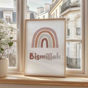 Bismillah Rainbow Wall Art
