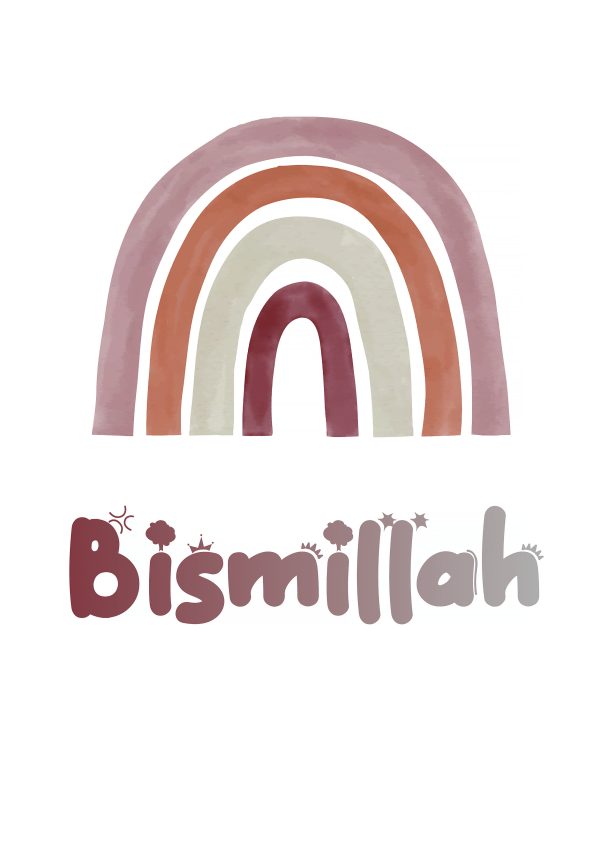 Bismillah Rainbow Wall Art
