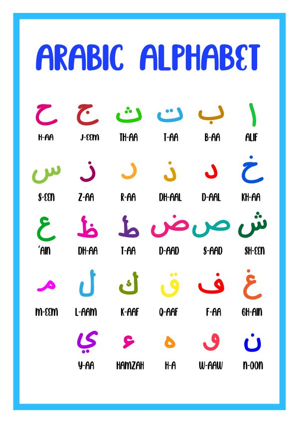 Arabic Alphabet for Kids with Border - Image 8