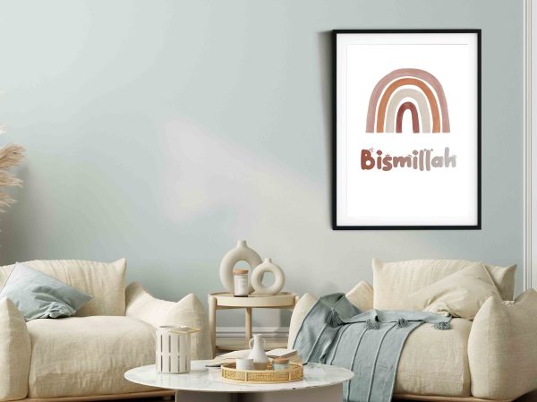 Bismillah Rainbow Wall Art