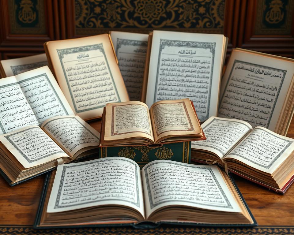 AL-MUQADDIM: Understanding Allah's Divine Name of Advancement A collection of classical Islamic scholarly texts about Allah's names with Arabic and English text visible