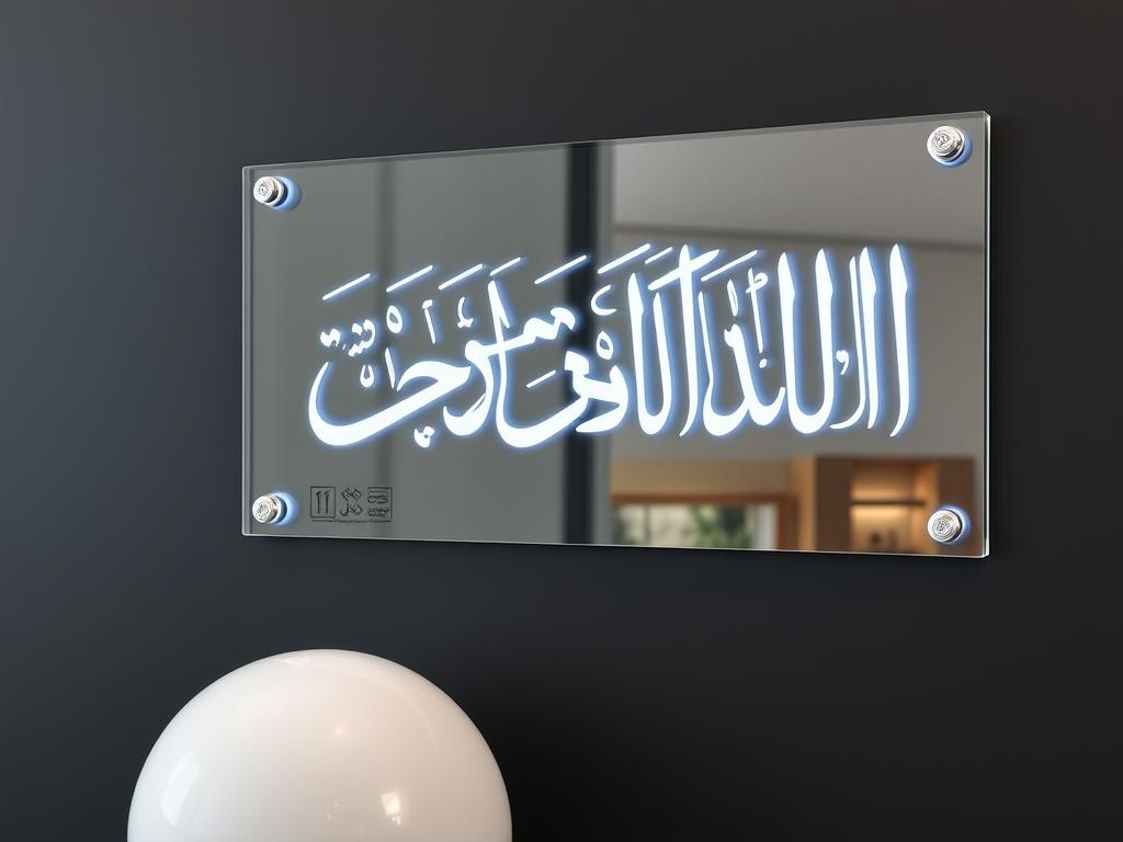 Acrylic or glass Surah Al-Ikhlas wall art with modern design