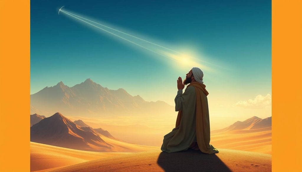 AL-MUQTADIR: The Divine Name of Perfect Power and Ability Artistic depiction of Prophet Musa praying for forgiveness and guidance