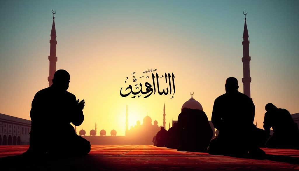 AL-BAATIN: The Hidden, The Imperceptible Name of Allah Artistic representation of prayer and prostration symbolizing nearness to Allah as AL-BAATIN