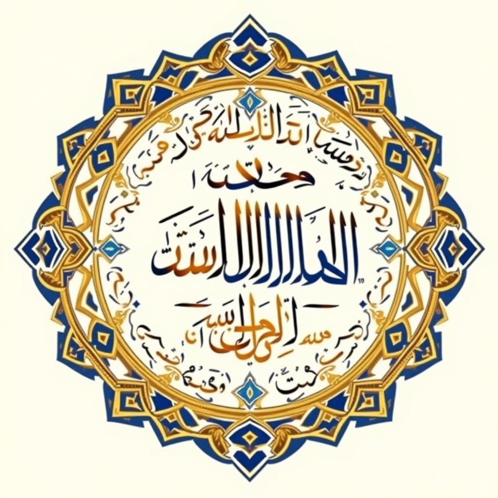 AL-AWWAL (الأوّل): The Divine Name of Allah, Meaning "The First" Circular calligraphy showing AL-AWWAL (الأوّل) and AL-AKHIR (الآخِر) in complementary design