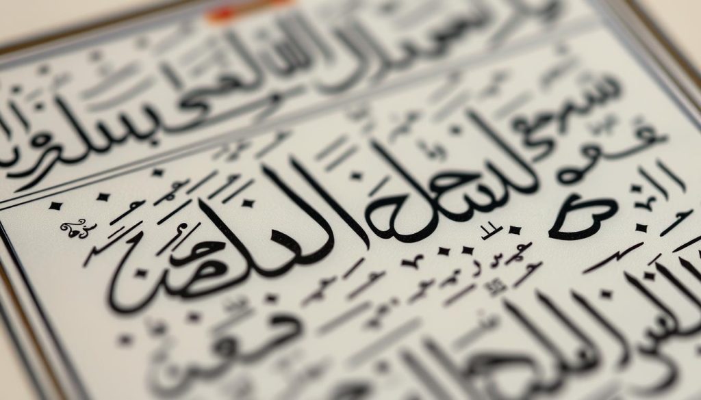 Close-up of authentic Surah Al-Ikhlas calligraphy showing detailed craftsmanship