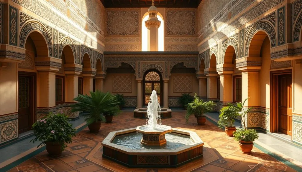 Islamic History: 7 Beautiful Eras That Shaped the World Islamic history and culture: a courtyard with a fountain