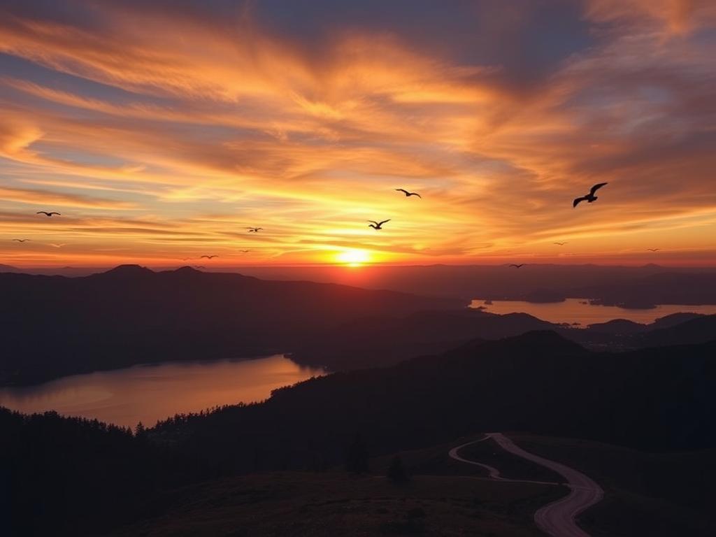 Peaceful sunset scene symbolizing trust in divine governance