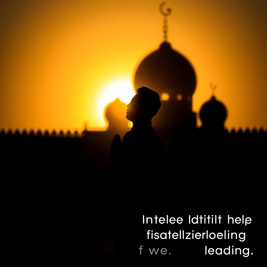 Person praying at dawn after a night of wrongdoing