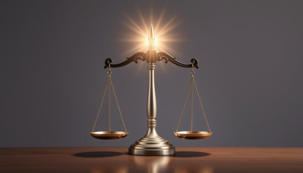 Symbolic representation of just governance under divine sovereignty