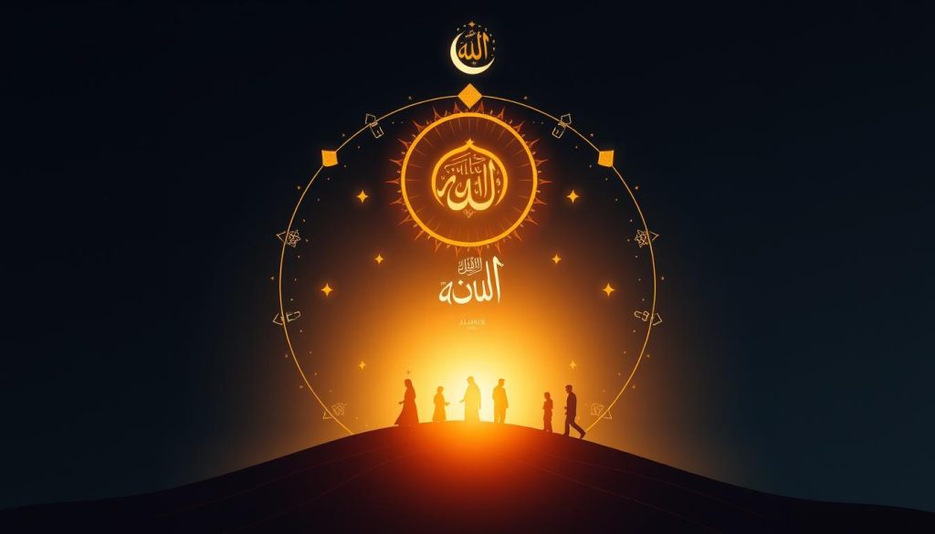 Symbolic representation of the journey from AL-AWWAL to AL-AAKHIR in human life