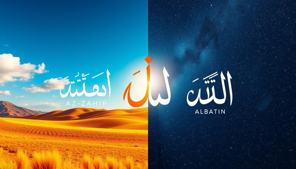 Visual representation of the complementary nature of AZ-ZAAHIR and AL-BATIN