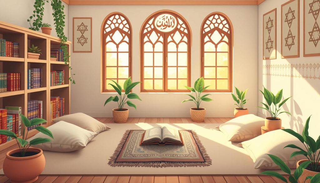 comfortable Quran learning space for children