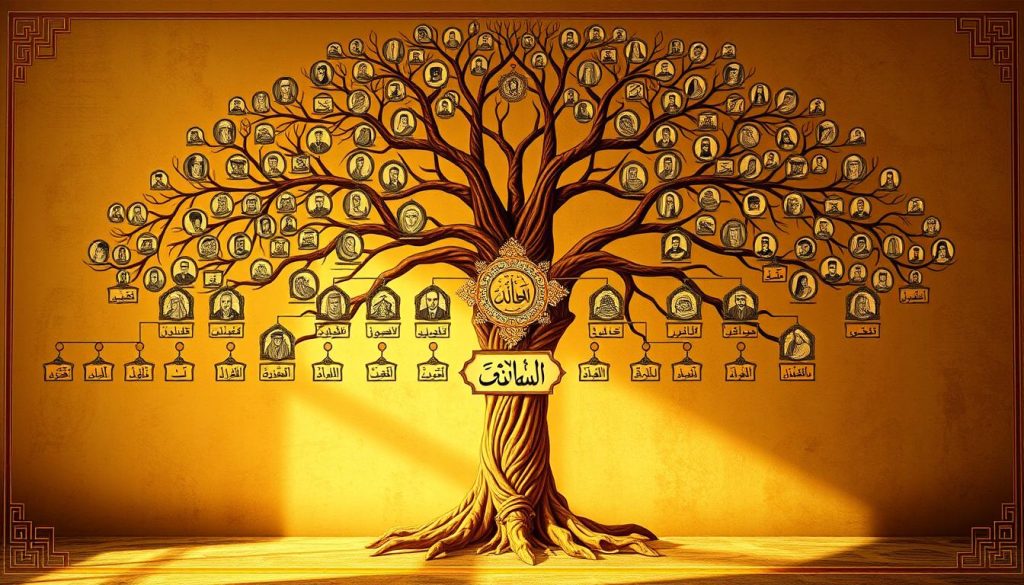 family trees of the prophets showing Ibrahim's lineage