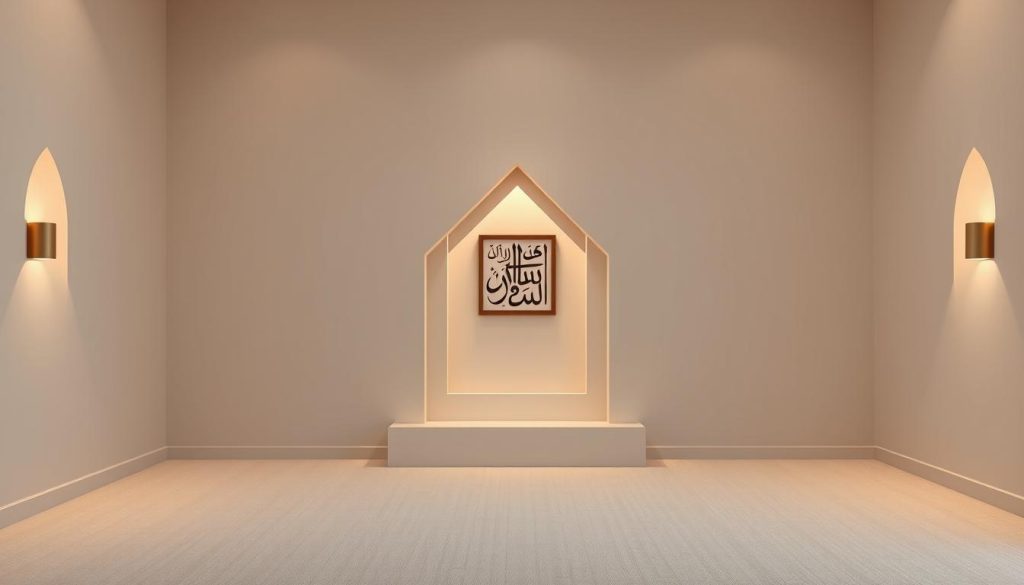 minimalist Islamic prayer space design