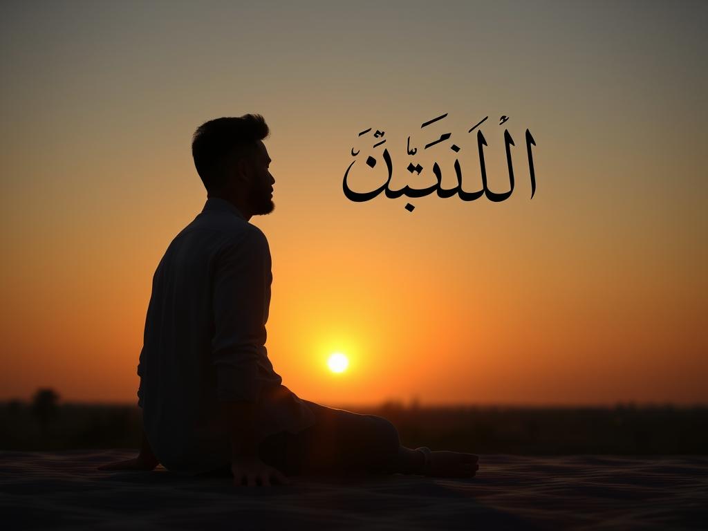 شخص يتأمل في معاني اسم الله الغني (AL-GHANIYY)