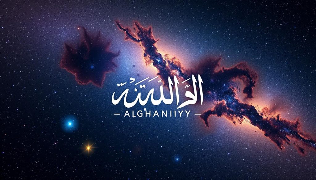 صورة كونية تظهر عظمة خلق الله وغناه مع اسم الله الغني (AL-GHANIYY)