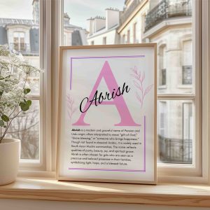 Abrish Islamic Name Wall Art