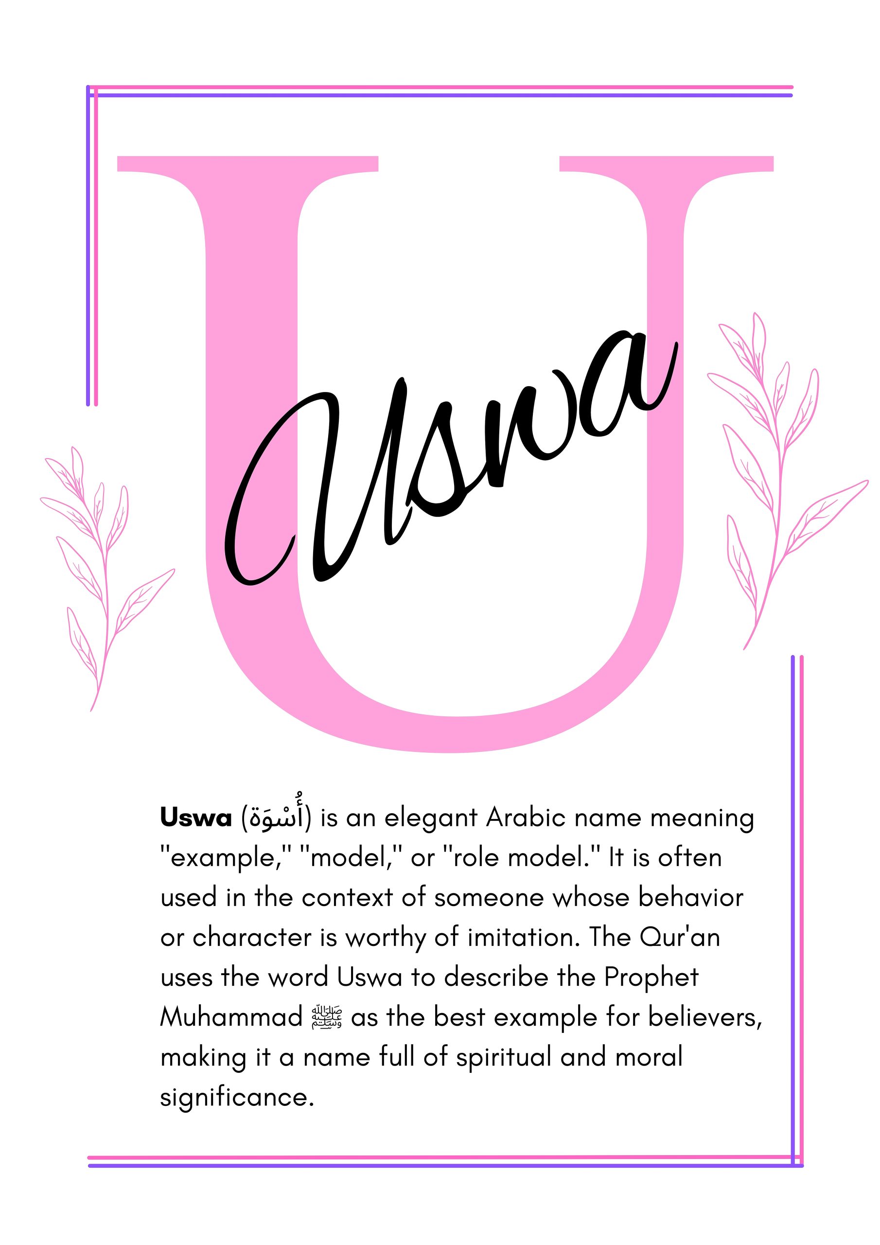 Uswa Islamic Wall Art Uswa Islamic Wall Art