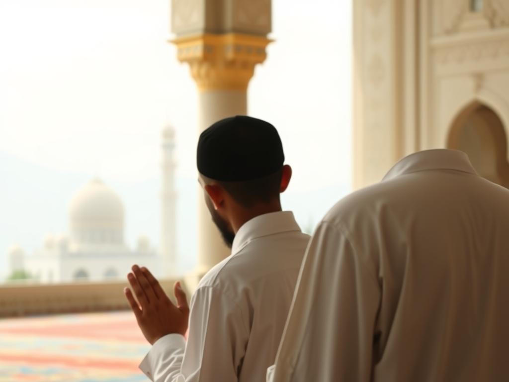 AL-MUMEET (المميت): The Divine Name of Allah as the Giver of Death Muslim in contemplative prayer reflecting on mortality and divine wisdom