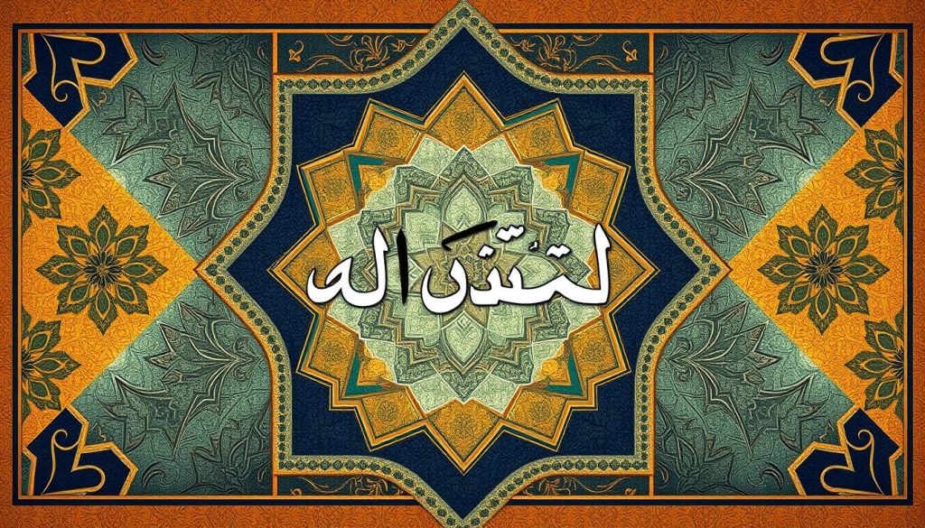 Beautiful Islamic art featuring AL-WADUD name with geometric patterns