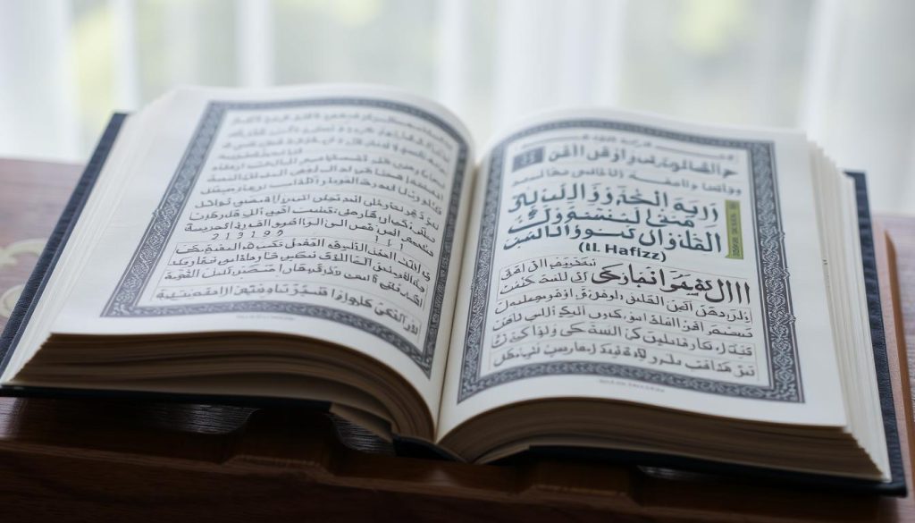 Open Quran page showing verse about Al-Hafiz with translation