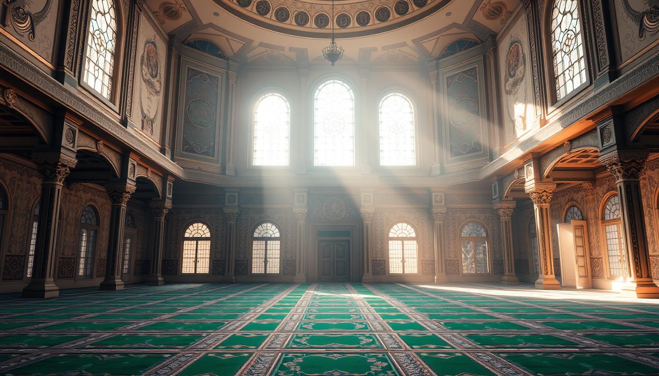 Quran Stories: 7 Beautiful Lessons for Everyday Life Quran stories: light falling across a quiet mosque