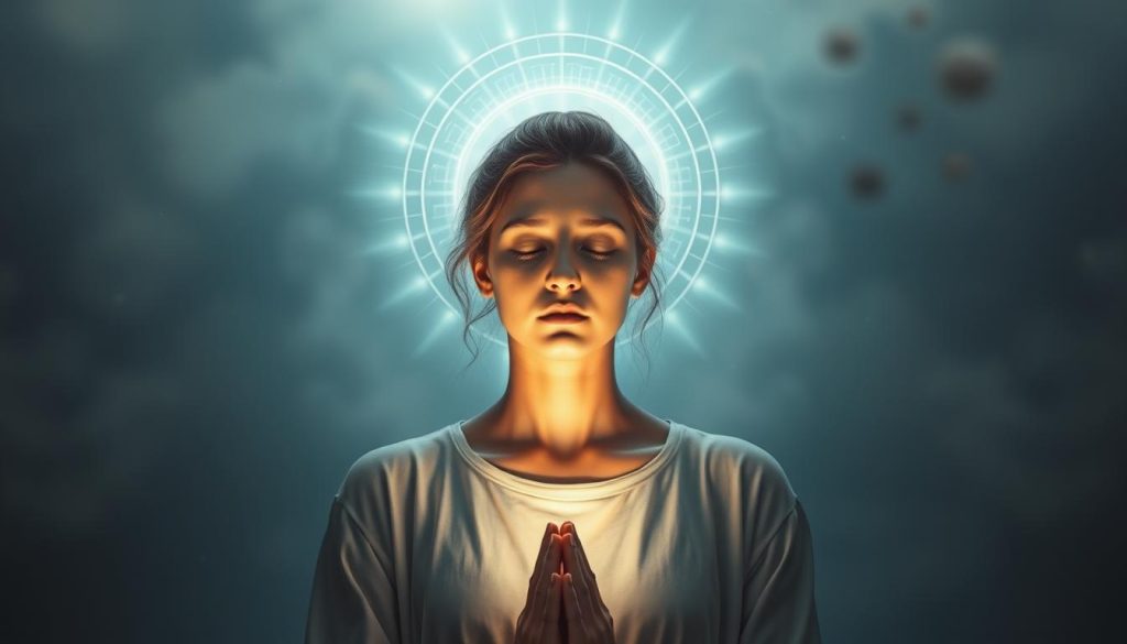 Person finding peace through connection with Al-Hafiz attribute