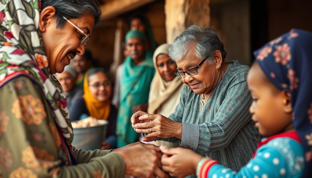 Understanding ASH-SHAHEED: Meaning and Benefits of Exploring This Concept Person helping others, illustrating ethical behavior inspired by divine witnessing