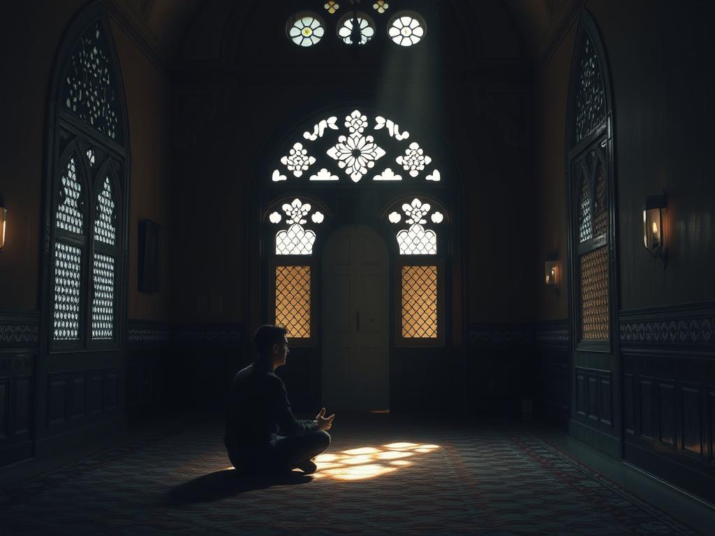 Person in deep spiritual reflection