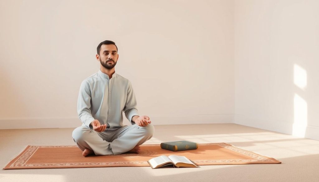 Understanding AL-MATEEN: Meaning, Significance, and Key Benefits Person practicing mindfulness meditation inspired by AL-MATEEN principles