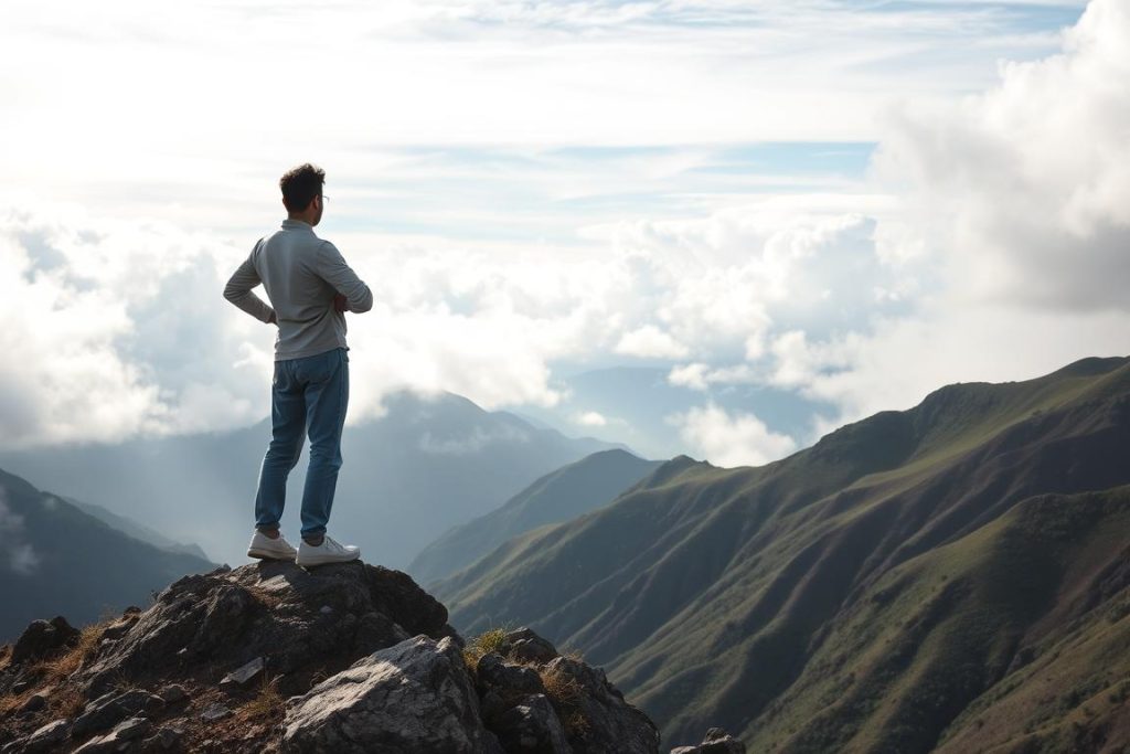 The Meaning and Benefits of AL-QAWIYY: A Comprehensive Guide Person standing confidently against challenging backdrop