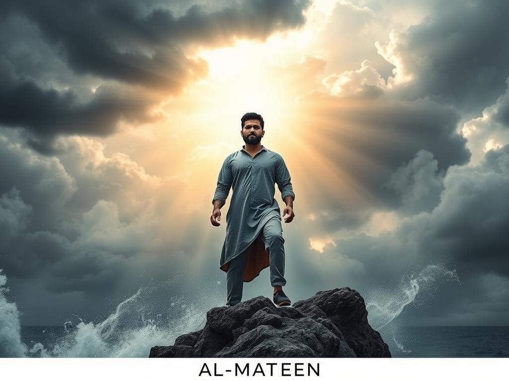 Understanding AL-MATEEN: Meaning, Significance, and Key Benefits Person standing firm against challenges, embodying the strength of AL-MATEEN