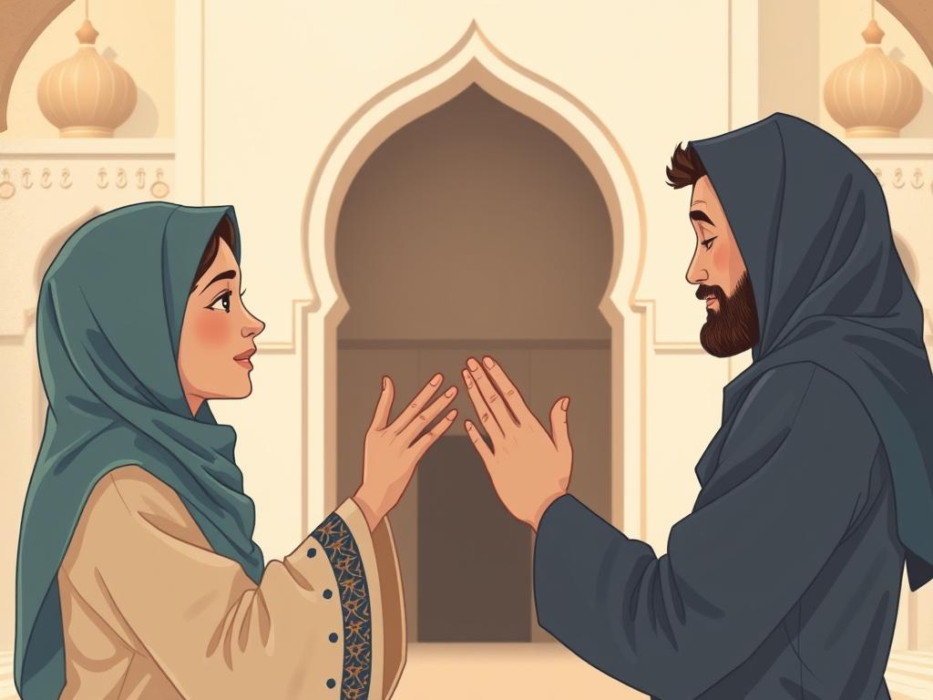 Al-Kareem: The Divine Meaning and Its Transformative Benefits Two people in reconciliation after conflict