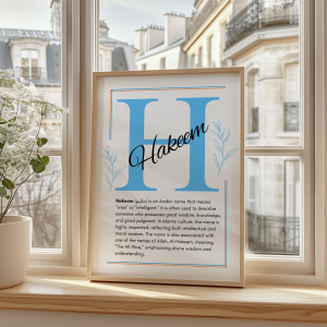 Hakeem Islamic Name Wall Art