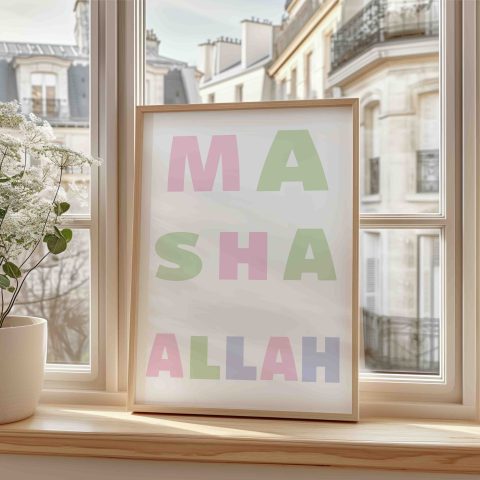 MashaAllah Contemporary Islamic Wall Art